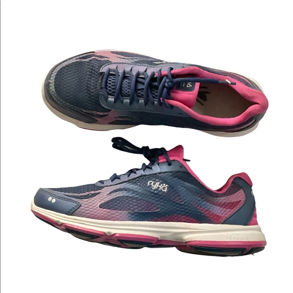 RYKA Women's Devotion Plus 2 Walking Shoe, Blue/Rose Violet/Chrome Silver Sz 9M